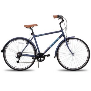HILAND Cityrad "700C Hybrid Fahrrad Retro-Stil Citybike Herren und Damen", 7 Gang Shimano, Kettenschaltung, (Set), Cityrad für Männer Frauen mit Step-Through oder Step-Over Rahmen