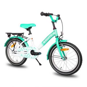 HILAND Kinderfahrrad "14/16 Zoll Kinderfahrrad Mädchen Jungen,mit Stützräder Gepäckträger", 1 Gang, (set, mit Handbremse Rücktrittbremse Klingel Schutzbleche), fur Kinder ab 2 3 4 5 6 7 8 9 Jahre