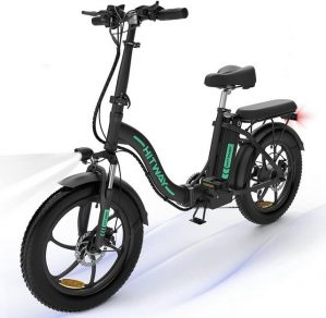 HITWAY E-Bike "Elektrofahrrad klapprad,250W E-Bike Fat Reifen 20" Mit 36V/11Ah", Kettenschaltung, 250,00 W