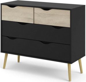Home affaire Kommode "Oslo", mit vielen Stauraummöglichkeiten, grifflos, zweifarbige Front