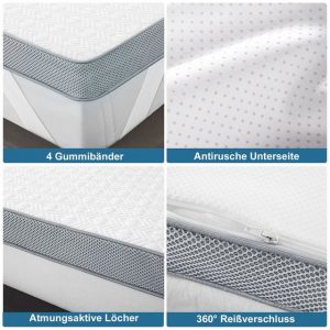 Matratzenauflage "Koorlian Matratzen Topper 7.5cm Gel Memory Foam Matratzenauflage H2-H3" Koorlian