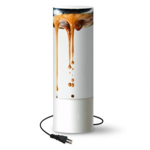 MuchoWow Nachttischlampe "Der Kaffee fließt aus der Kaffeemaschine in die Kaffeetasse", LED wechselbar, Kinderzimmerlampe Inklusive LED-Lampe, Stehlampe