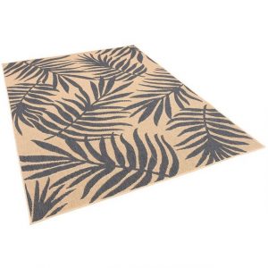 Outdoorteppich "In & Outdoor Teppich Flachgewebe Marbella Blätter", Pergamon, Rechteckig, Höhe: 4 mm