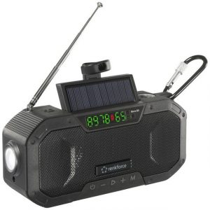 Renkforce "Tragbares AM/FM Radio, wiederaufladbar," Radio (wiederaufladbar, Solarpanel, Handkurbel)