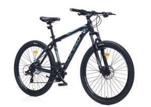Rezzak Mountainbike "27,5" Herren Fahrrad Jungen MTB ALU Rahmen MTB Schwarz Türkis", 24 Gang Shimano Shimano Schaltwerk, Kettenschaltung