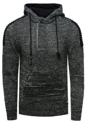Rusty Neal Kapuzensweatshirt "Knitwear" mit praktischem Reißverschluss