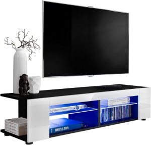 Stylefy Lowboard "Teka XXIII" (TV-Kommode, TV-Schrank, Fernsehschrank), wahlweise mit LED-Beleuchtung, Modern Design, aus Holzwerkstoff, viel Stauraum, variabel stellbar, für Wohnzimmer