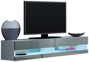 Stylefy Lowboard "Vago New 140 30x140x40" (TV-Kommode, TV-Schrank), viel Stauraum, inkl. LED-Beleuchtung, Hochglanzfront, Modern Design