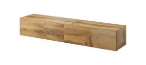 Stylefy Lowboard "Vago ONE II Wotan Eiche" (TV-Kommode, TV-Schrank), Push-to-Open, mit Klapptüren, variabel hängbar, Modern Design