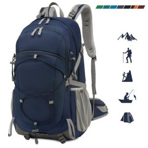TAN.TOMI Fahrradrucksack "40L Wanderrucksack Trekkingrucksack Outdoor" (Ausgestattet mit 1-Rucksack und 1-Regenabdeckung), mit Regenschutzhülle, Komressionsgurte für Trekkingstöcke, Schlafsack