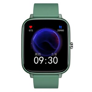TPFNet SW05 Smartwatch (1.54 Zoll, Android), mit Silikon Armband - individuelles Display - Armbanduhr mit Musiksteuerung, Herzfrequenz, Schrittzähler, Kalorien, Social Media etc., Grün
