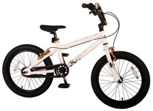 TPFSports Kinderfahrrad "Volare Cool Rider 18 Zoll mit 2 Handbremsen", 1 Gang, (Jungsfahrrad - Jungen Kinderrad - ohne Schaltung - Sicherheitsgriffe), Kinder Fahrrad 18 Zoll - Jugend Fahrrad - Kinder Jugend Fahrrad Weiß
