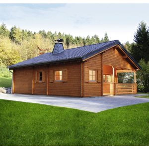 WOLFF FINNHAUS Gartenhaus "Vogelsberg", BxT: 887.8 x 977.8 cm (Aufstellmaße), Satteldach - beige