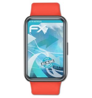 atFoliX Schutzfolie "Displayschutzfolie für Huawei Watch Fit New", (3 Folien), Ultraklar und flexibel