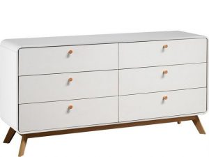 loft24 Kommode "Caitlin", mit 6 Schubladen im Skandinavischen Design, Breite 150 cm, Sideboard, Anrichte, Wohnzimmer Schrank