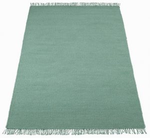 Teppich Raigad, Home affaire, rechteckig, Höhe: 7 mm, Wendeteppich, flacher Teppich, mit Fransen, Uni Farben