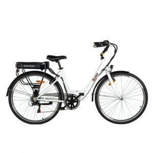 2FLASH E-Bike 2Flash AL1 City E-Bike, 28 Zoll, niedriger Einstieg, 36V (360Wh), 6 Gang, Kettenschaltung, Heckmotor 250,00 W, (2 tlg)