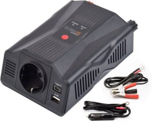 Technaxx Wechselrichter 300W TE24, für den mobilen Einsatz von elektronischen Geräten über 12V-Anschluss