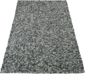 Wollteppich Maja, Home affaire, rechteckig, Höhe: 22 mm, reine Wolle, Filzkugel-Teppich