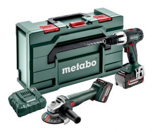 metabo Werkzeugset Combo Set 2.4.2 18V, Akku-Schlagbohrschrauber SB 18 LT & Akku-Winkelschleifer W18 L 9