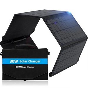 JOEAIS Faltbare Solarpanel Powerbank Solar Ladegerät Charger Panels Solarladegerät (Mobile Solaranlage Wasserdichte Portable Solar für Handy 2 USB C)