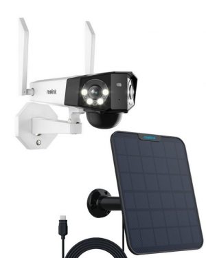 Reolink Duo 2+Solarpanel Überwachungskamera (1-tlg., 6MP Akku WLAN Kamera Outdoor mit 180° Ultra-Weitwinkel)
