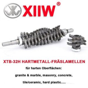 XIIW Winkelschleifer XTB1600 Profi Betonfräse Betonschleifer,1600W Sanierungsfräse, für harten / weichen Oberflächen,Höheneinstellung 1-4 mm,230V