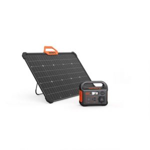 Jackery Stromgenerator Solargenerator 240 80W, tragbare Powerstation mit 80W Solarpanel, 0,40 in kW, (2-tlg), tragbar für Camping Outdoor