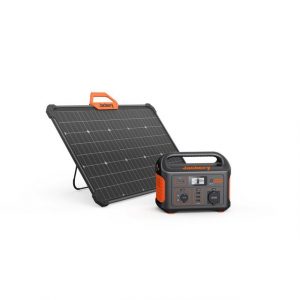 Jackery Stromgenerator Solargenerator 500 80W, 1,00 in kW, (2-tlg), 518WH Tragbare Powerstation mit 100W Solarpanel