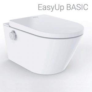 MEWATEC Dusch-WC EasyUp Basic, wandhängend, Komplett-Set, - Die Marken Dusch WC Komplettanlage mit Basisfunktionen und EasyUp Schnelllöse-Funktion von Deckel/Brille