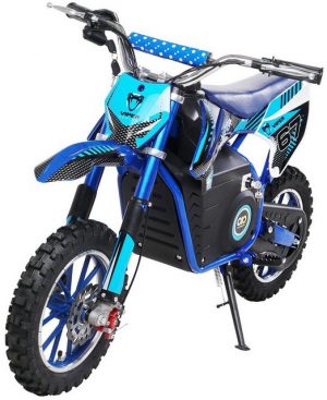 Actionbikes Motors Elektro-Kindermotorrad Kinder Crossbike Viper 1000 W Elektro - 3 Stufen - bis 25 km/h, Belastbarkeit 60 kg, (1-tlg), Mini Dirt-Bike elektro Minicross Pitbike Pocket Bike ab 5 J. - blau