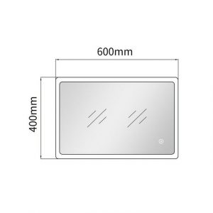 GOEZES Badspiegel Wandspiegel Led 3 Lichtfarben Helligkeit dimmbar Touch (Badezimmerspiegel,Spiegel led,Lichtspiegel, 60x40/40x60cm), Memory-Funktion,energiesparender,IP44
