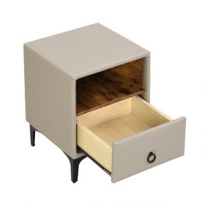 OKWISH Polsterbett Bett, Schlafzimmer Set, Doppelbett Polsterbett Funktionsbett (Nachttisch mit einer Schublade, Komplettschlafzimmer 140x200cm, Modernes Design Doppelbett + 1x Nachttisch)