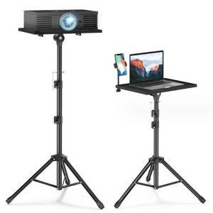 XDeer Beamer Ständer - Notenständer Klappbar Stabil,Laptop Bodenständer Beamer-Standfuß, (Tablet Halter mit Gleitschutzmatte - Projector Tripod Stand)