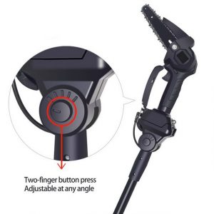 farfi Hochentaster Tragbare wiederaufladbare elektrische Kettensäge für den Baumschnitt, bis 1,80 m Arbeitshöhe, (Inklusive Akku und Ladekabel), Ergonomischer Designgriff,Winkel verstellbar,tragbar