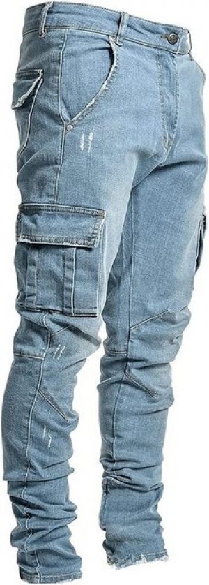 ELIAUK Latzhose Cargohose Herren Sweatpants Jogginghose Trainingshose Herren Slim Fit Straight Leg Elastic Cargo Pant Fashion Casual Skinny