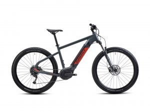 GHOST E-Teru B Essential (500 Wh), 9 Gang Kettenschaltung, Herrenfahrrad, Diamant, Modell 2022, 29 Zoll 49 cm dark grey/dark orange - matt