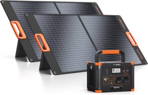 GRECELL Stromerzeuger 1000W Tragbare Powerstation mit 2*100W Solarpanel,für Outdoor Camping, 1,00 in kW, (1-tlg), 999Wh