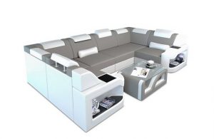 Sofa Dreams Wohnlandschaft Polster Design Stoffsofa Padua U Form M Mikrofaser Stoff Sofa, Couch wahlweise mit Bettfunktion