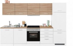 HELD MÖBEL Küchenzeile Visby, mit E-Geräten, Breite 300 cm inkl. Kühlschrank und Geschirrspüler