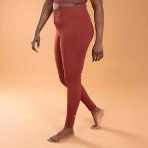 Leggings Damen Yoga nahtlos - bordeaux