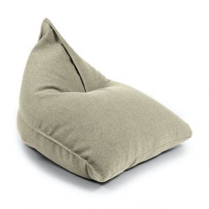 mokebo Sitzsack Der Schlitten (aus nachhaltigem Recyclingstoff), Indoor Bean Bag oder Relaxliege für Kinder & Erwachsene in Beige