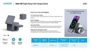 Anker Charger 3-in-1 Cube with MagSafe Smartphone-Ladegerät