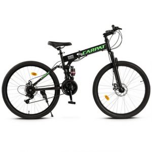 CARPAT SPORT Faltrad 26 Zoll Klapprad Fahrrad für Damen Herren Jungen, 21 Gang, Kettenschaltung, (Set, Alu Rahmen, Mechanische Scheibenbremse), Klappfahrrad, MTB