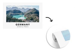 MuchoWow Fototapete Deutschland - Wasser - Wald, Matt, bedruckt, (10 St), Vinyl Tapete für Wohnzimmer oder Schlafzimmer, Wandtapete