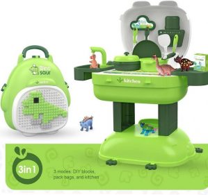 SOTOR Spielküche KinderKüche zubehör Spielzeug DIY Küchenspielzeug 3-in-1 Geschenke Kunststoff, Küchenspielset mit Spüle und Kaffeemaschine DIY Geburtstagsgeschenke