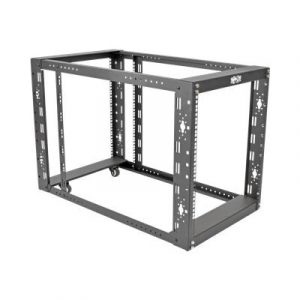 Tripp Lite 4-Post Open Frame Rack Cabinet Floor Standing 36-inch Depth - Rack - open frame - 4-post - black - 12U - 1...