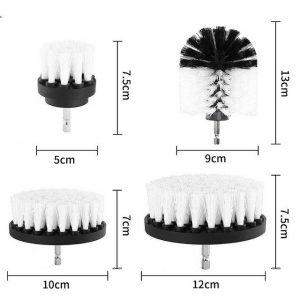 ZmdecQna Reinigungsbürsten-Set 4 Stück Bürstenaufsatz Bohrmaschine Set,für Felgen,Badewanne