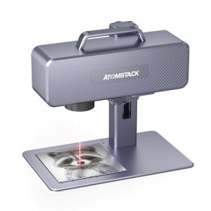 ATOMSTACK Graviergerät M4 Lasergravierer Markierungsmaschine, 110-240 V, 70x70mm Gravierbereich, 1-St., 2W Laserleistung, Desktop-Handheld, 2 IN 1 Gravierer, mit rotierendem optischem Linsenstützzylinder
