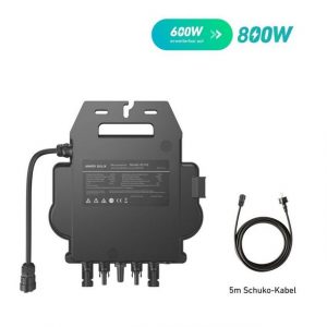 Anker Wechselrichter SOLIX MI80 800W Mikro-Wechselrichter Integrierte WLAN- und Bluetooth, (1 Set, mit 5M Schuko-Kabel), für Balkonkraftwerk